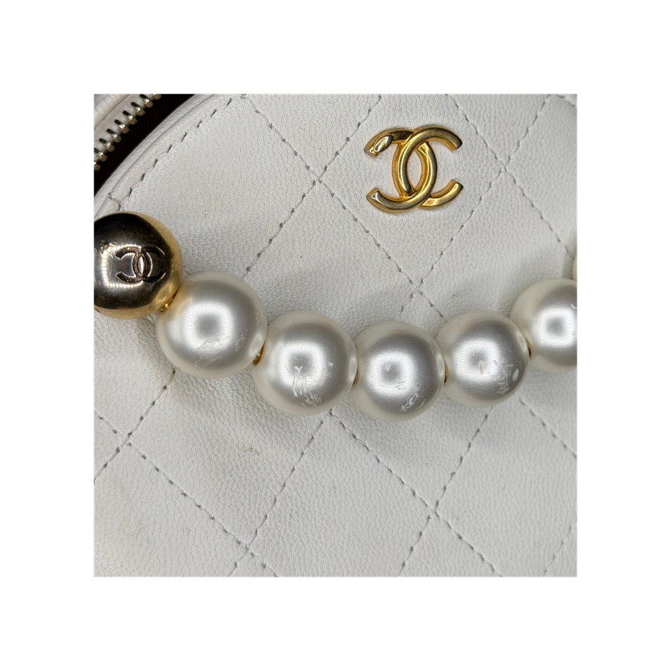 Chanel Round Pearl Clutch on Chain